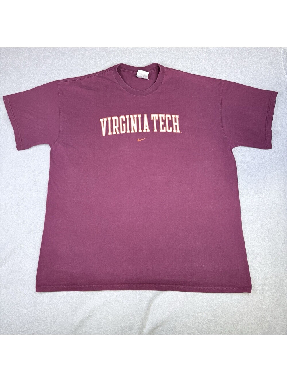Vintage Nike Team Virginia Tech Hokies T Shirt XXL Maroon Y2K College NCAA